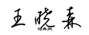 梁錦英王曉森草書個性簽名怎么寫