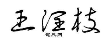 曾慶福王潤枝草書個性簽名怎么寫