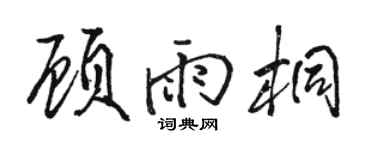 駱恆光顧雨桐行書個性簽名怎么寫