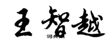 胡問遂王智越行書個性簽名怎么寫