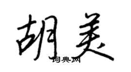 王正良胡美行書個性簽名怎么寫