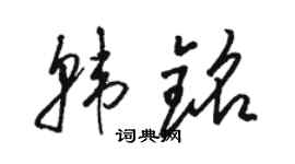 駱恆光韓銘草書個性簽名怎么寫