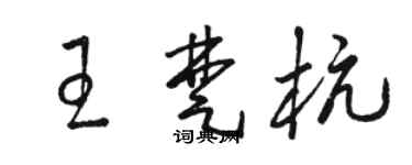 駱恆光王楚杭草書個性簽名怎么寫
