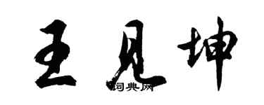 胡問遂王見坤行書個性簽名怎么寫