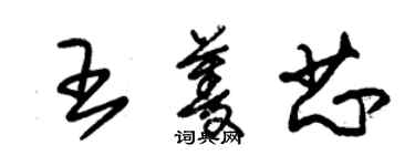 朱錫榮王菱芯草書個性簽名怎么寫