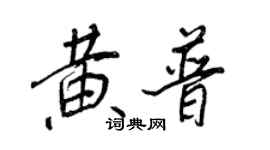 王正良黃普行書個性簽名怎么寫
