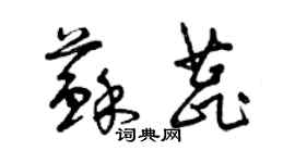 曾慶福蘇蕊草書個性簽名怎么寫