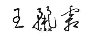 駱恆光王麗霜草書個性簽名怎么寫