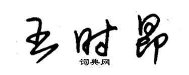 朱錫榮王時昂草書個性簽名怎么寫