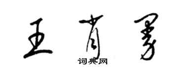 梁錦英王肖曼草書個性簽名怎么寫