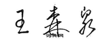 駱恆光王森泉草書個性簽名怎么寫