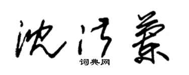 朱錫榮沈淑蘭草書個性簽名怎么寫