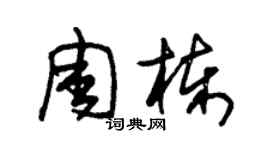 朱錫榮周棟草書個性簽名怎么寫