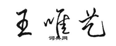 駱恆光王唯藝行書個性簽名怎么寫