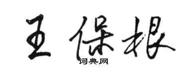 駱恆光王保根行書個性簽名怎么寫