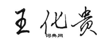 駱恆光王化貴行書個性簽名怎么寫