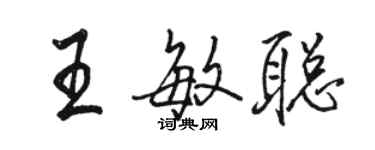 駱恆光王敏聰行書個性簽名怎么寫