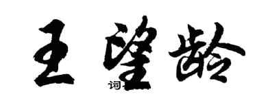 胡問遂王望齡行書個性簽名怎么寫