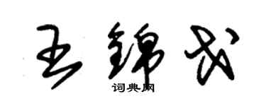 朱錫榮王錦戈草書個性簽名怎么寫