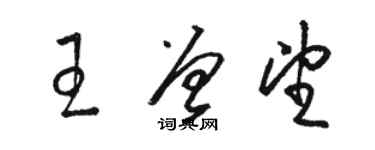 駱恆光王曾望草書個性簽名怎么寫
