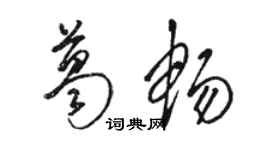 駱恆光葛暢草書個性簽名怎么寫