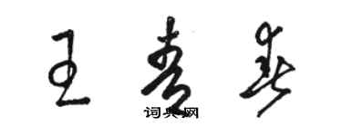 駱恆光王青春草書個性簽名怎么寫