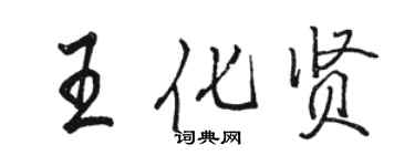 駱恆光王化賢行書個性簽名怎么寫