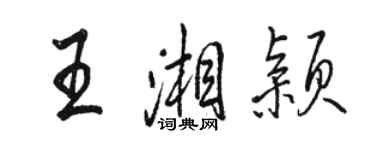 駱恆光王湘穎行書個性簽名怎么寫