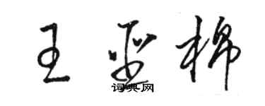 駱恆光王聖棉草書個性簽名怎么寫