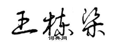 曾慶福王棟樑草書個性簽名怎么寫