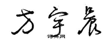 曾慶福方宇晨草書個性簽名怎么寫