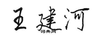 駱恆光王建河行書個性簽名怎么寫