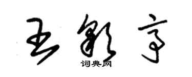 朱錫榮王彩亭草書個性簽名怎么寫