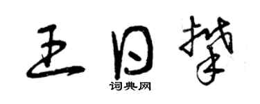 曾慶福王日攀草書個性簽名怎么寫