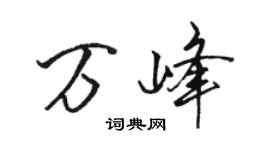 駱恆光萬峰行書個性簽名怎么寫