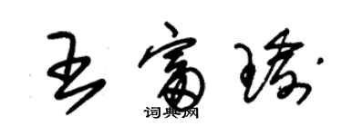 朱錫榮王富瑜草書個性簽名怎么寫