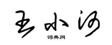 朱錫榮王小河草書個性簽名怎么寫