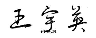 曾慶福王宇英草書個性簽名怎么寫