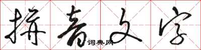 駱恆光拼音文字草書怎么寫