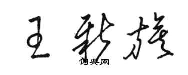 駱恆光王新旗草書個性簽名怎么寫