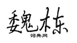 曾慶福魏棟行書個性簽名怎么寫