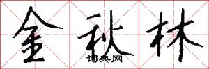 金秋林怎么寫好看