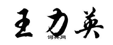 胡問遂王力英行書個性簽名怎么寫