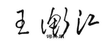 駱恆光王衡江草書個性簽名怎么寫