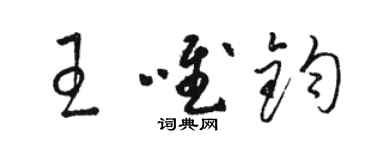 駱恆光王唯鈞草書個性簽名怎么寫