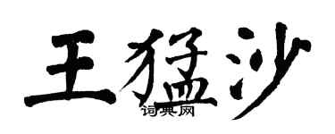 翁闓運王猛沙楷書個性簽名怎么寫