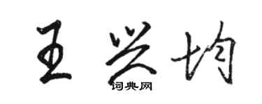 駱恆光王興均行書個性簽名怎么寫