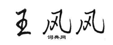 駱恆光王風風行書個性簽名怎么寫
