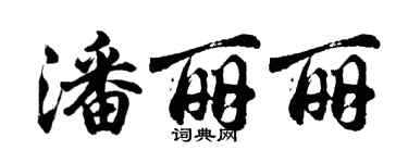 胡問遂潘麗麗行書個性簽名怎么寫