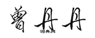 駱恆光曾丹丹行書個性簽名怎么寫